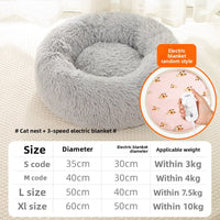 Heated Cat Bed with Adjustable Temperature and Washable Cover